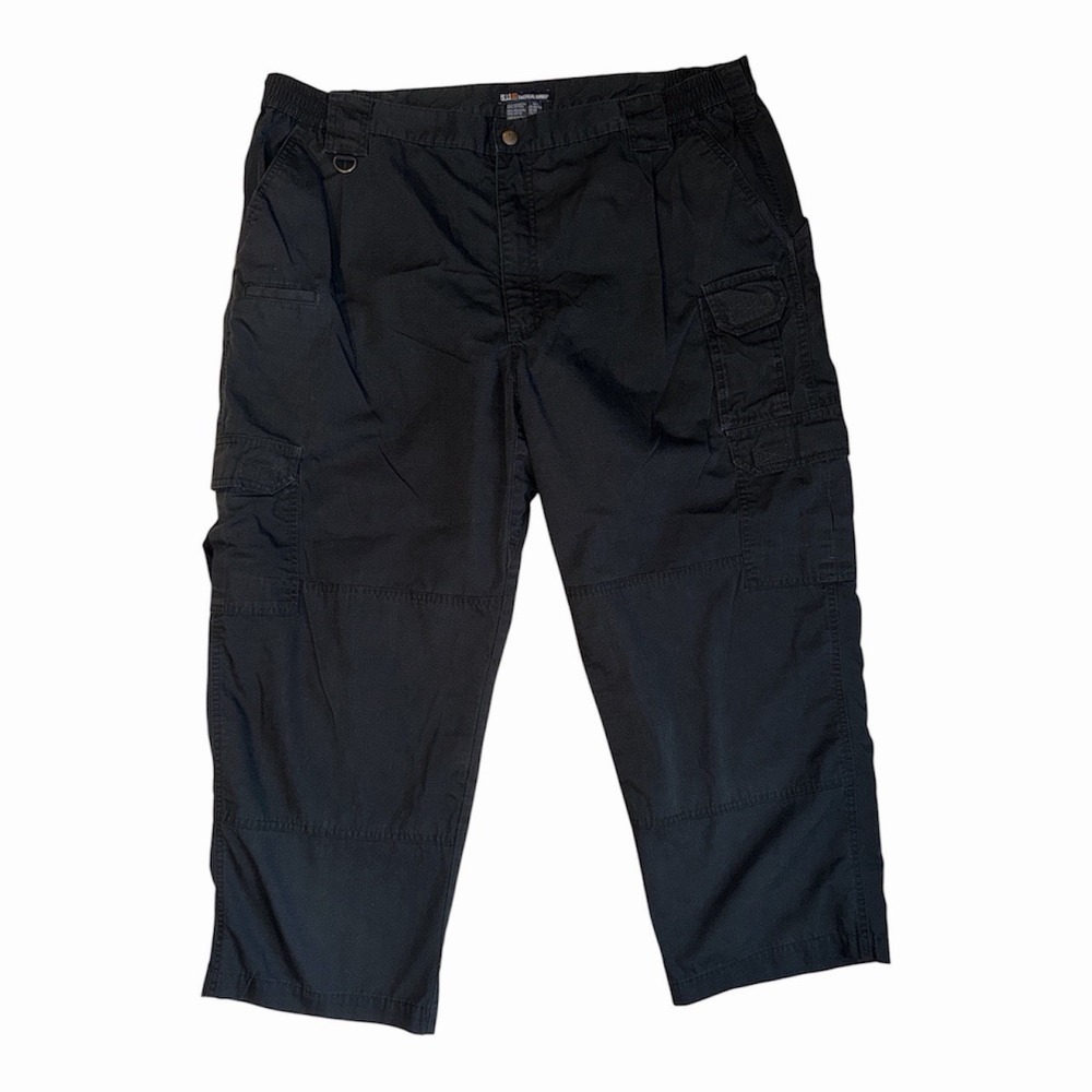 5.11 Tactical Series Black Cargo Capri Pants 44x30 Ripstop Utility
